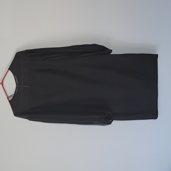 Gabby Skye Black Ballon Sleeve Sheath Dress Sz 8 - Picture 2 of 9